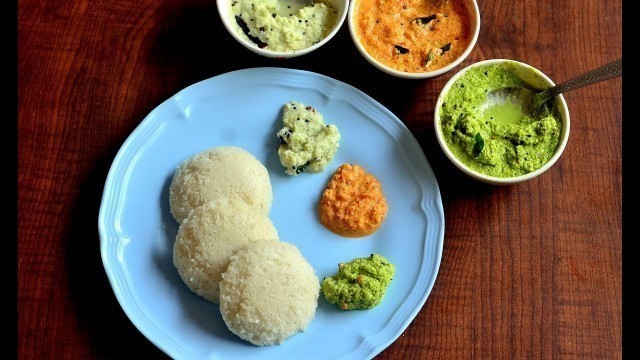 '3 Coconut Chutney Varieties For Idli Dosa - South Indian coconut chutney recipes'