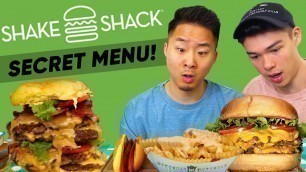 'EATING EVERYTHING on SHAKE SHACK MENU + Secret Items?! | Fung Bros'