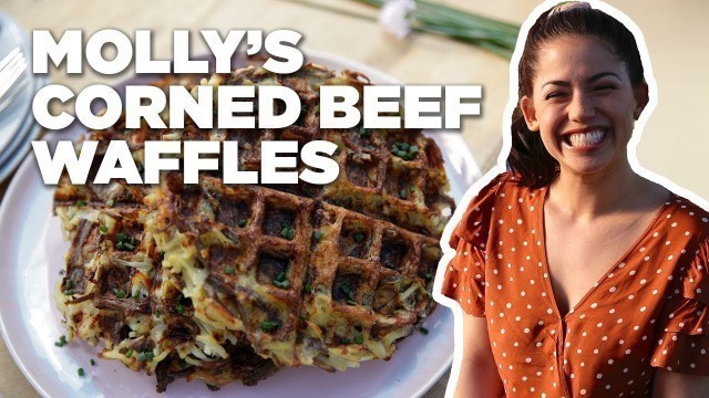 'Waffles Made of CORNED BEEF Hash with Molly Yeh | Girl Meets Farm | Food Network'