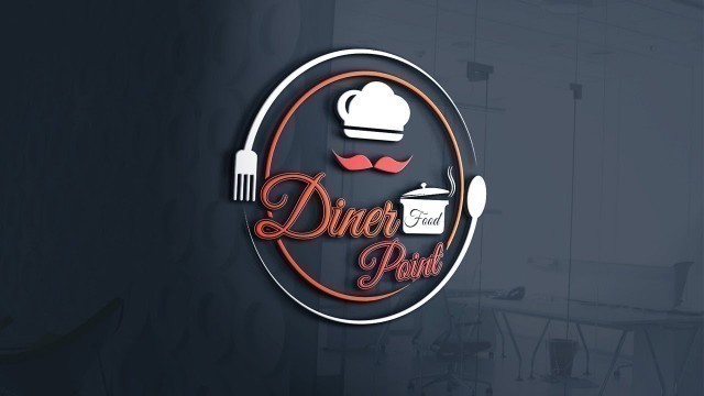 'Diner point  logo design||Logo design in illustrator||How to make restaurant and food logo||RGD'