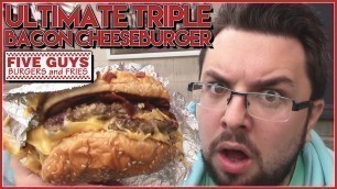 'Ultimate Triple Bacon Cheeseburger Five Guys UK Review'