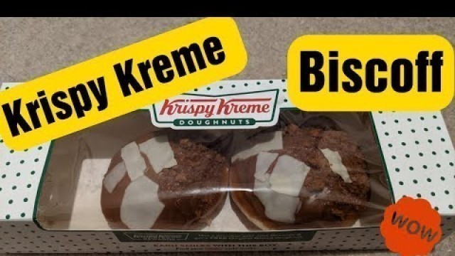 'Lotus Biscoff Krispy Kreme Doughnut with white chocolate  full food review UK version'