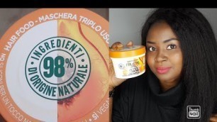 'HAIR FOOD | GARNIER FRUCTIS | 98% NATURAL INGREDIENTS | PAPAYA RIPARATRICE | MASCHERA TRIPLO USO'