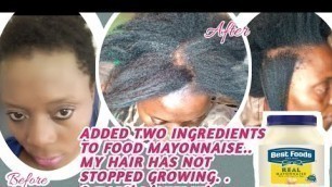 'Food mayonnaise for extrema hair growth'