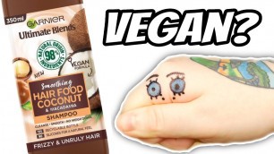 'Garnier \"HAIR FOOD\" Coconut and Macadamia Shampoo [VEGAN REVIEW]'