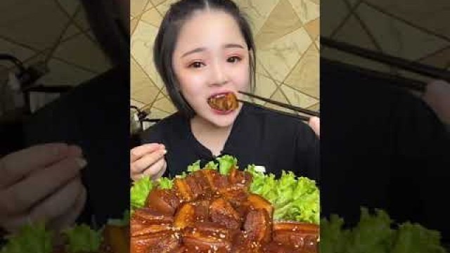 'Mukbang Eating Braise Pork Belly| ASMR Eating Chines Food'