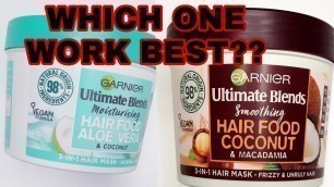 'BATTLE OF CONDITIONER GARNIER ULTIMATE BLENDS MOISTURISING  HAIR FOOD ALOE & COCONUT'