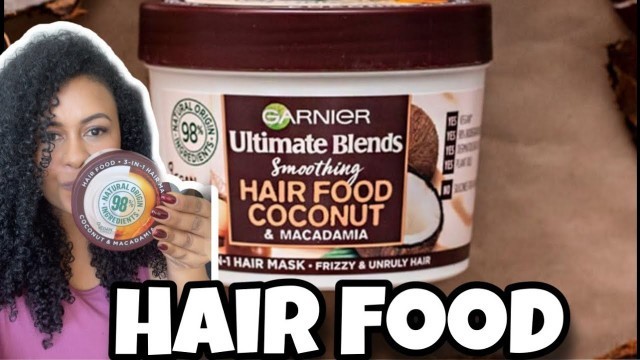 'Hair Food Garnier Coco e Macadâmia | Máscara 3 em 1 | Resenha e Aplicação'