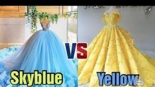 'Skyblue VS Yellow|dress/bag/nail/hair/'