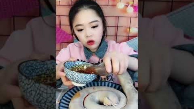 'Mukbang Eating Blood Sausage| Popular Chines Food'