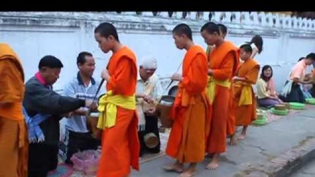 'Giving Alms to Monks, Luang Prabang, Laos'