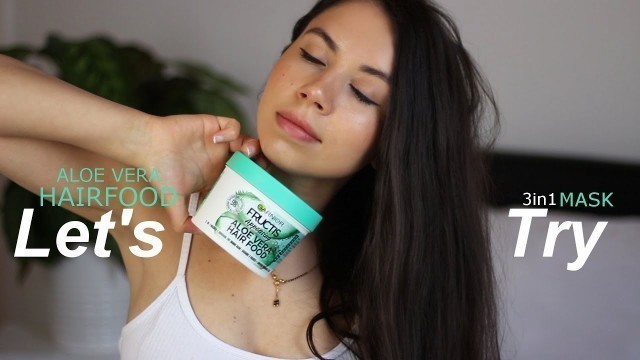 'I tried Garnier fructis HAIR FOOD Aloe vera Hair Mask on dry damage hair | tips for best results'