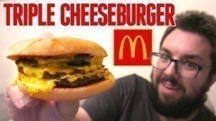 'McDonald\'s Plain Triple Cheeseburger Review'