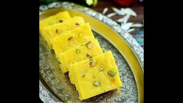 'Coconut Khoya Burfi Recipe - Nariyal Ki Barfi Recipe'