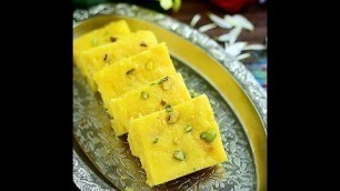 'Coconut Khoya Burfi Recipe - Nariyal Ki Barfi Recipe'