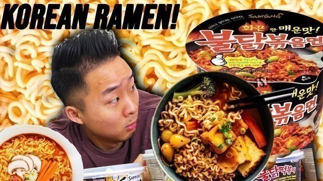 'FINDING THE BEST KOREAN RAMEN NOODLE! (TRYING 20) | Fung Bros'