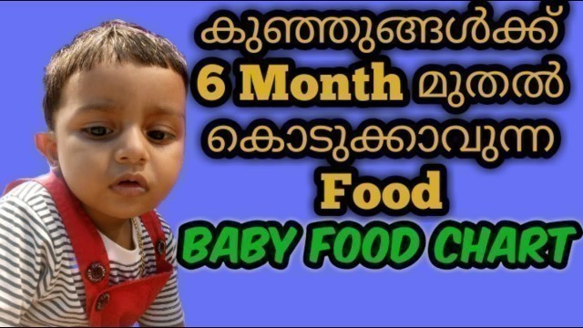 '6Month Baby Food Chart llകുഞ്ഞുങ്ങൾക്ക് 6monthമുതൽ കൊടുക്കാവുന്ന food llBaby Food Malayalam'