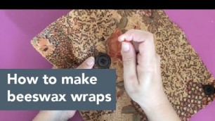 'How to make beeswax wraps with an iron'