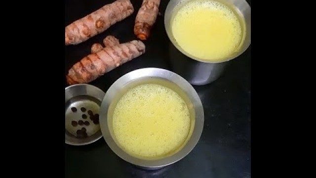 'How To Make Turmeric Milk - Manjal Paal Recipe - Golden milk / Haldi milk'