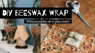 'How to Make a Beeswax Wrap (without jojoba oil or pine resin) | Eco DIY | 친환경 비즈왁스 랩 만들기'