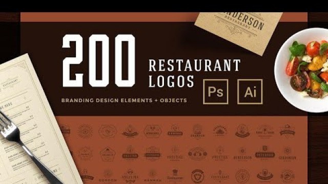 'Logo Sets: Restaurant Logos & Badges Bundle'