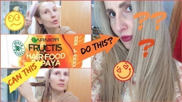 'I PUT GARNIER HAIR FOOD PAPAYA MASK TO A TEST! WILL THIS MANAGE TO DETANGLE MY HAIR? WORTH THE HYPE?'