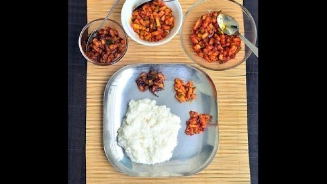 'Instant mango pickle recipe - Andhra style, Kerala style, Tamilnadu style raw mango pickle'