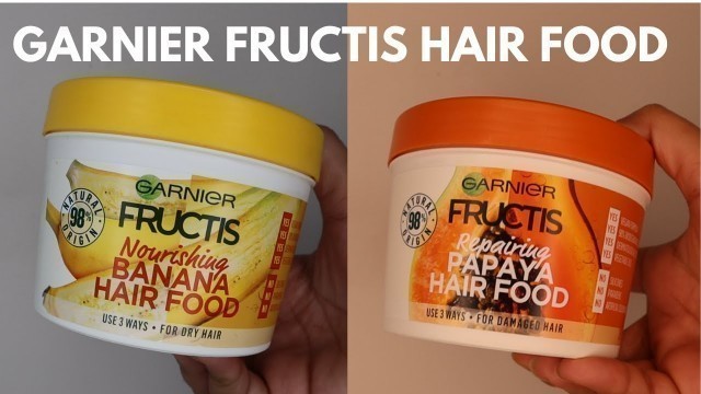 'Garnier Frutis Hair Food Mask Review | Natural Hair Mask | Banana Hair Mask'