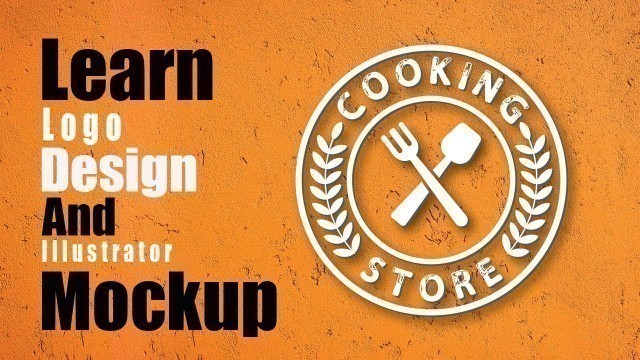 'Cooking store logo design in illustrator CC||How to create restaurant and food logo||Rasheed RGD'