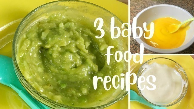 '3 Baby Food ideas / 6-12 months baby food / Healthy baby food / Homemade baby food / Mommy Made'