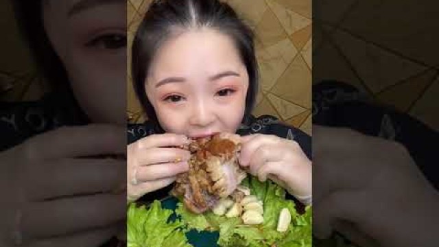 'Mukbang Eating Steam Sichaun Pig Thighs| Eating Yummy Chines Food'