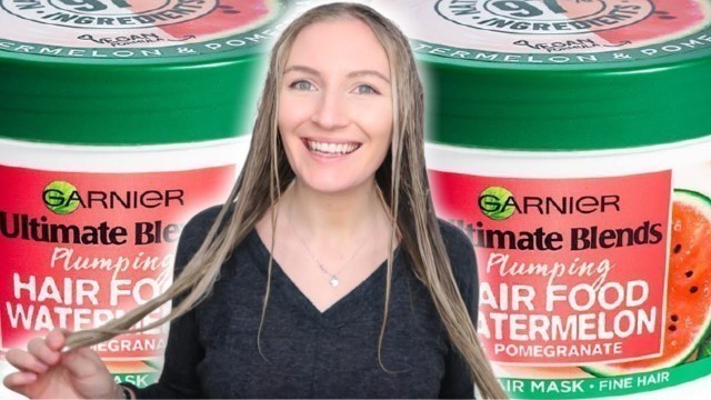 'GARNIER ULTIMATE BLENDS HAIR FOOD WATERMELON | application and review'