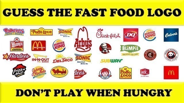 '#14 Guess the FAST FOOD LOGO in 5 seconds..! | Don\'t Play this when You are Hungry| Fast Food Brands'