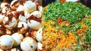 'வறுத்த வெங்காய முட்டையும் ஆரஞ்சு கலர் அத்தோவும் - Burmese street Food - Ramkannan'