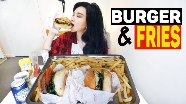 'BURGER AND FRIES Mukbang | Eating Show'