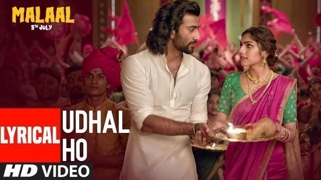 'LYRICAL: Udhal Ho Video | Malaal | Sanjay Leela Bhansali | Sharmin Segal | Meezaan  | Adarsh Shinde'