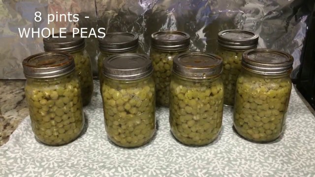 'Pressure Canning Dried Whole Peas - Food Preservation - Home Canning Foods'