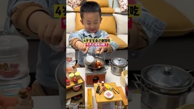 'World Smallest Miniature Cooking Seafood | Cute Boy Cooking Mini Food Real In Kitchen #shorts'