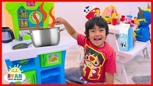 'Ryan Pretend Play Kitchen Food Toys with Mighty Pups Paw Patrol!'