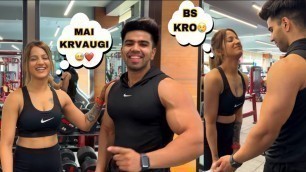 'ITNA HARD WORKOUT WITH GYM BAE❤️ FITNESS GIRL STRONG HAI