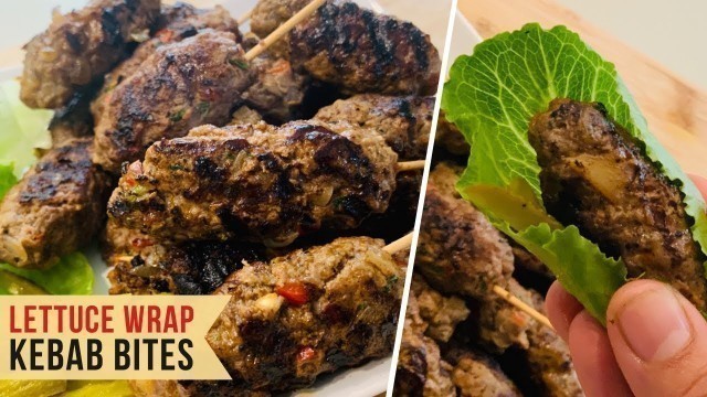 'Lettuce Wrap Kebab Bites | Low Carb Keto Recipe | Party Food | Best Mini Seekh Kebab | Appetiser'