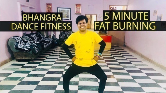 '5 Minute Bhangra Dance Workout at Home | Fat Burning | Easy Steps | No Equipment'