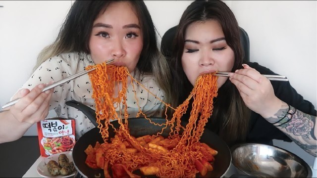 'SPICY RICE CAKE TTEOKBOKKI MUKBANG NOODLES ASMR'