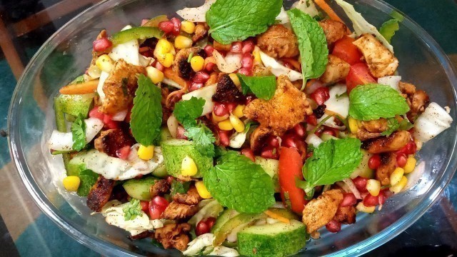 'Fried chicken salad |Healthy salad recipe| salad recipe by \"FOOD TALES\"'