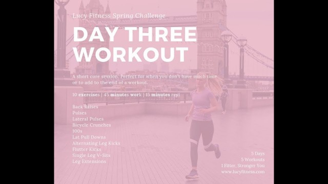 'Lucy Fitness: 10 Minute Abs Workout DAY 3 CHALLENGE WEEK!!'