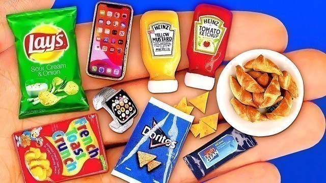 '12 COOL MINIATURE CRAFTS THAT LOOK LIKE REAL ~ Mini Iphone, Apple Watch, Lays and REALISTIC FOOD'