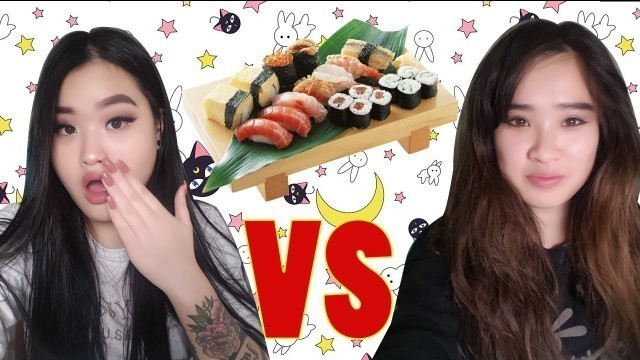 'SUSHI RACE | CHALLENGE MUKBANG | RECIPE'