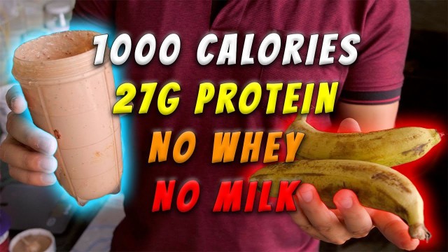 '1000 Calories Vegan( No Milk or whey) Home Made MASS gainer | 27 g protein | Rs 32 | Gain 12kgs easy'