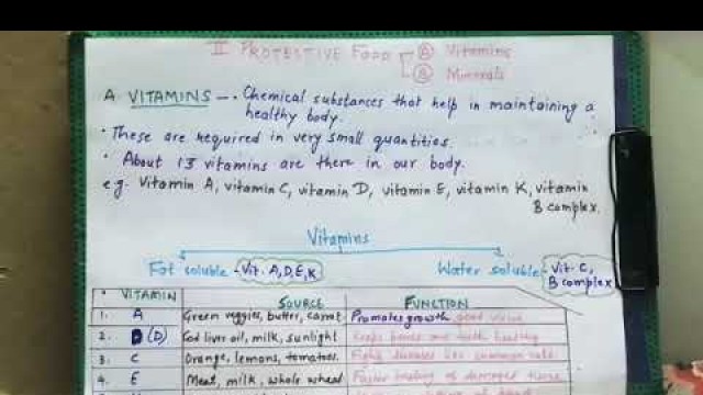 'Class 6 NCERT Components of Food: Body building and protective foods (2)'