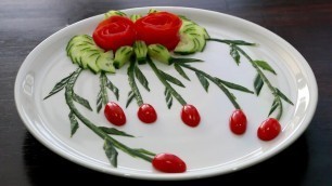 'How to Make Tomato Rose Decoration Ideas - Christmas Party Food Ideas'